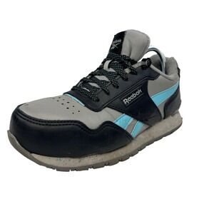 Womens Reebok Harman Work Composite Toe Shoe Grey Teal Black RB982 Size 8.5